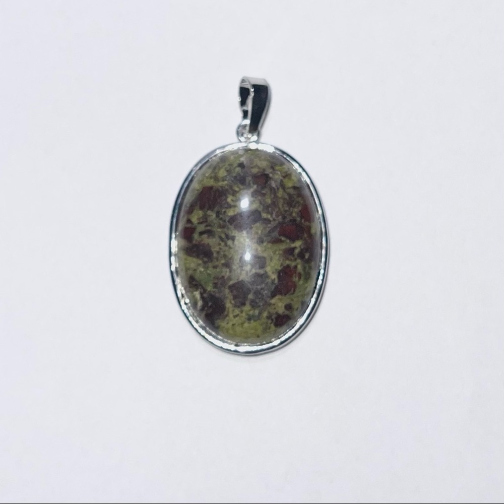Dragon Bloodstone Oval Necklace
